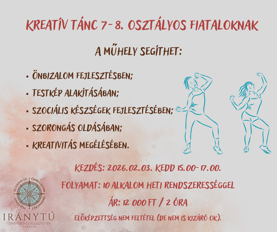 Kreatív tánc 7-8. osztályos fiataloknak